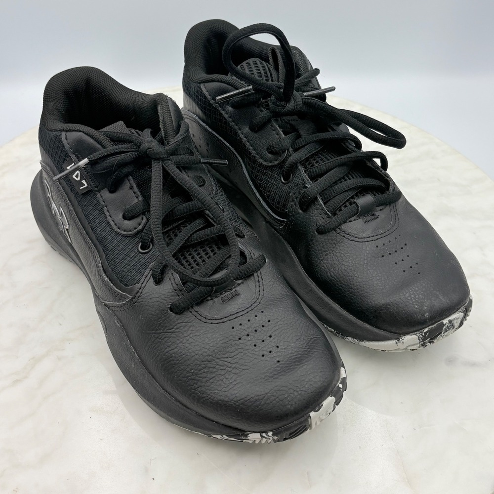 Under Armour Jet Basketball Shoes Kids Boys 4Y Black Excellent Athletic - Picture 2 of 8